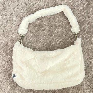 Handmade faux fur shoulder bag